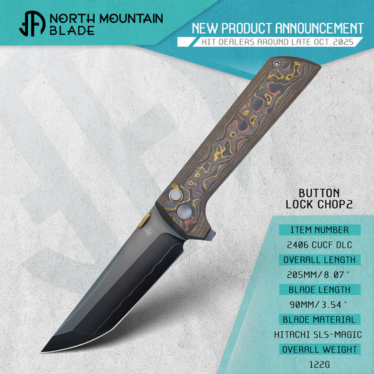 2406-CUCF-DLC Chop2 Copper-inlaid Carbon Fiber New .45-style thumb disc