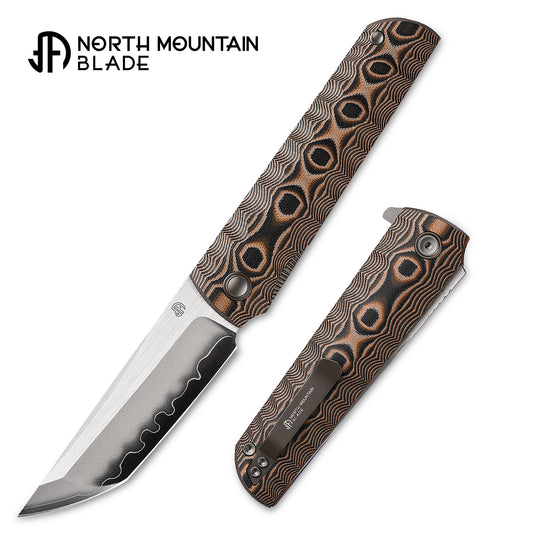 2411-BKSK Kick Stop Chop Plus Hidden flipper Japanese style tactical tanto folding knife