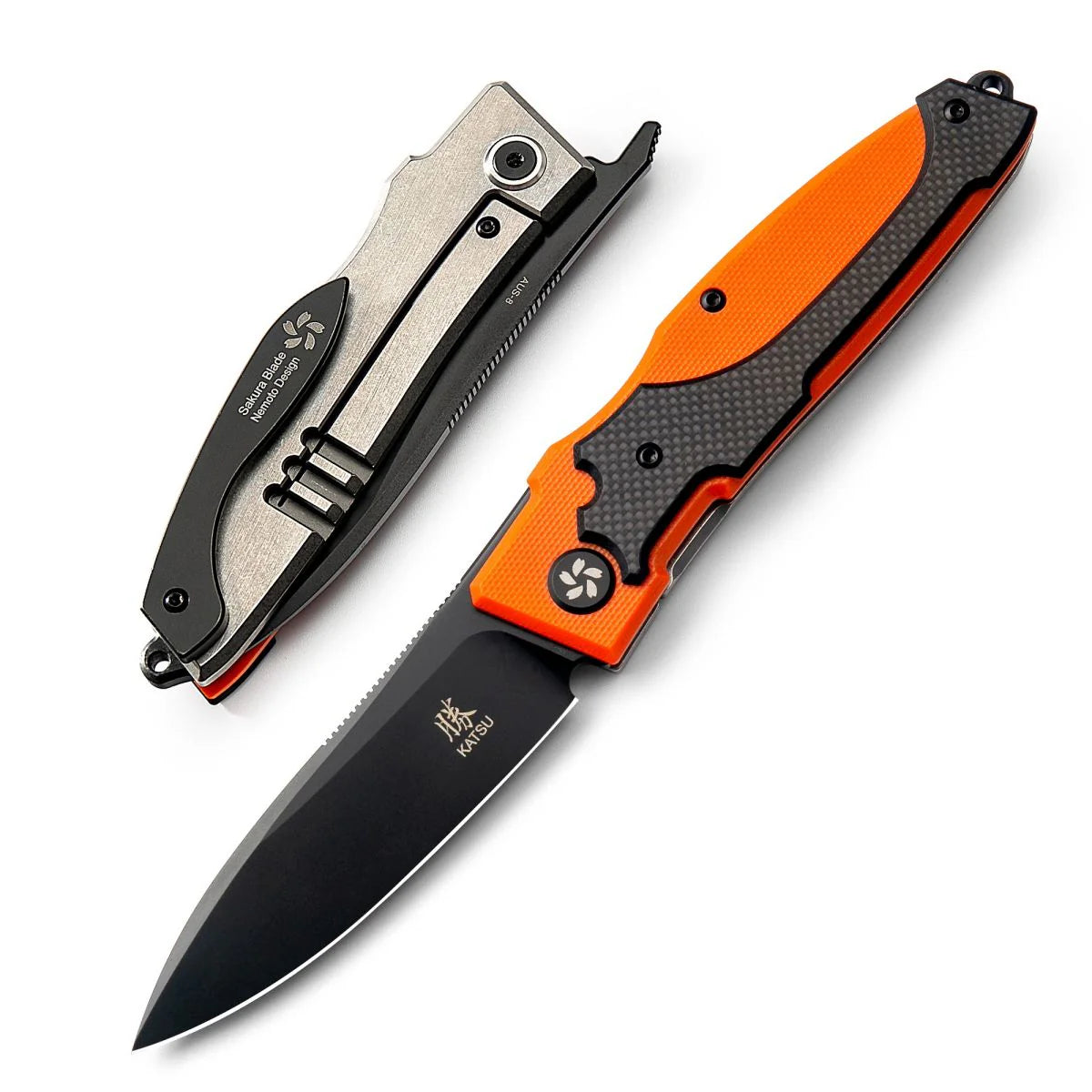 Nemoto Design KS01-OR Japanese Higo-no-Kami folding knife tactical design