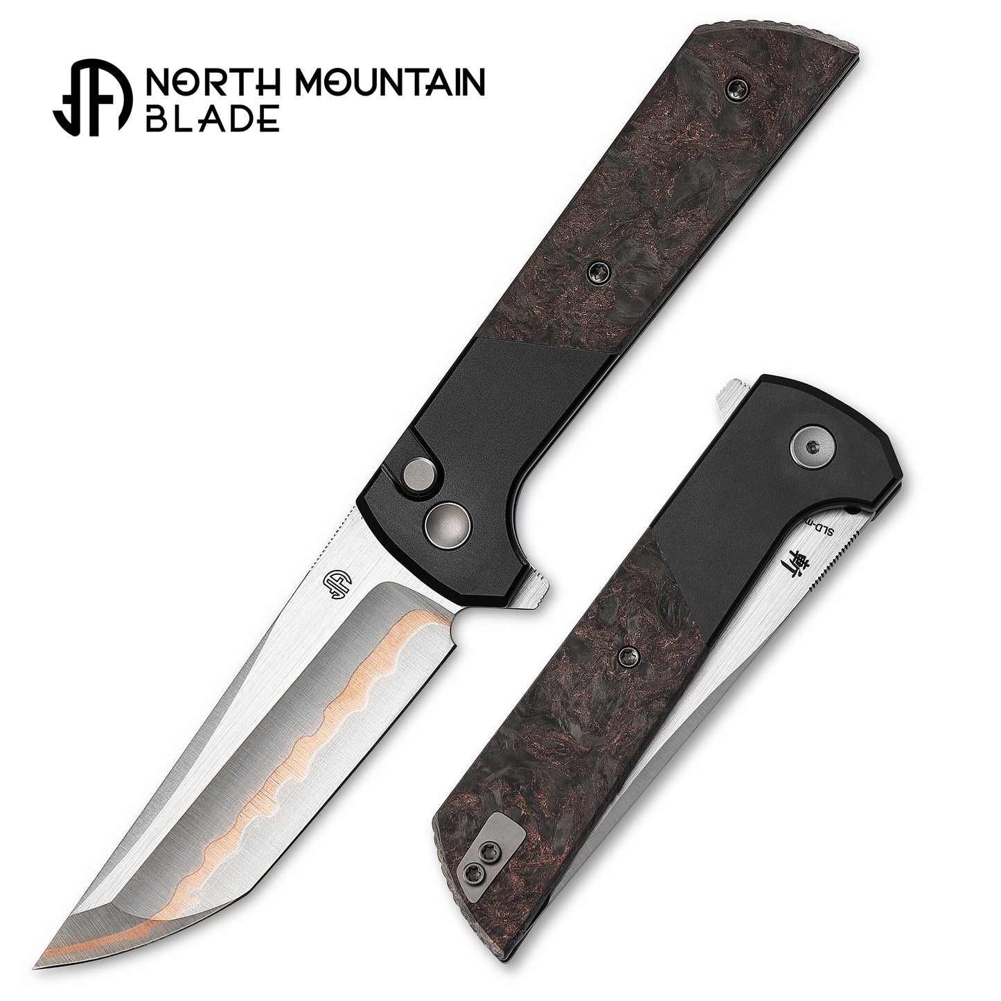 Chop2 2407-Forged copper blade 7075 Aluminum Handle copper carbon fiber