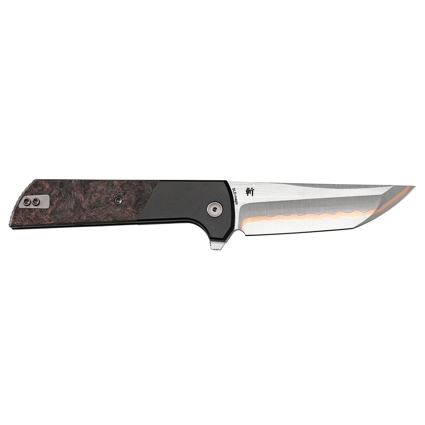 Chop2 2407-Forged copper blade 7075 Aluminum Handle copper carbon fiber