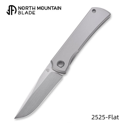 Sun 2525-Flat MINI Folding Knife Ti Handle M390 Blade hand-brushed finish