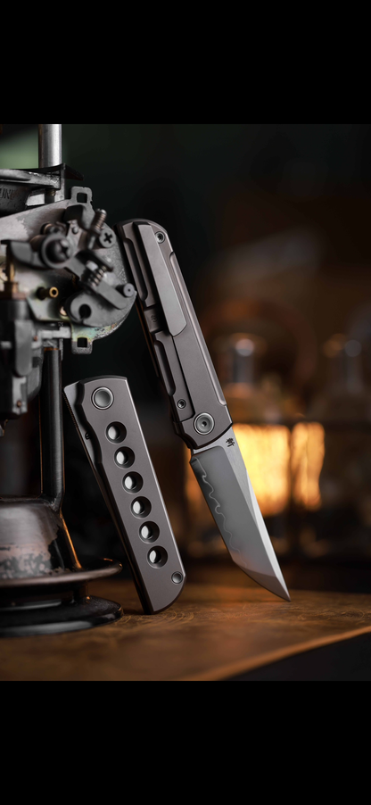 Chop Classic 2505-D-Ti Edge Cut SLD Steel Front Flipper Ti Clip