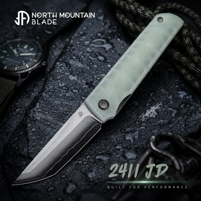 2411-JD Kick Stop Chop Plus Hidden flipper Japanese style tactical tanto folding knife