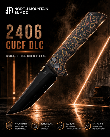 2406-CUCF-DLC Chop2 Copper-inlaid Carbon Fiber New .45-style thumb disc