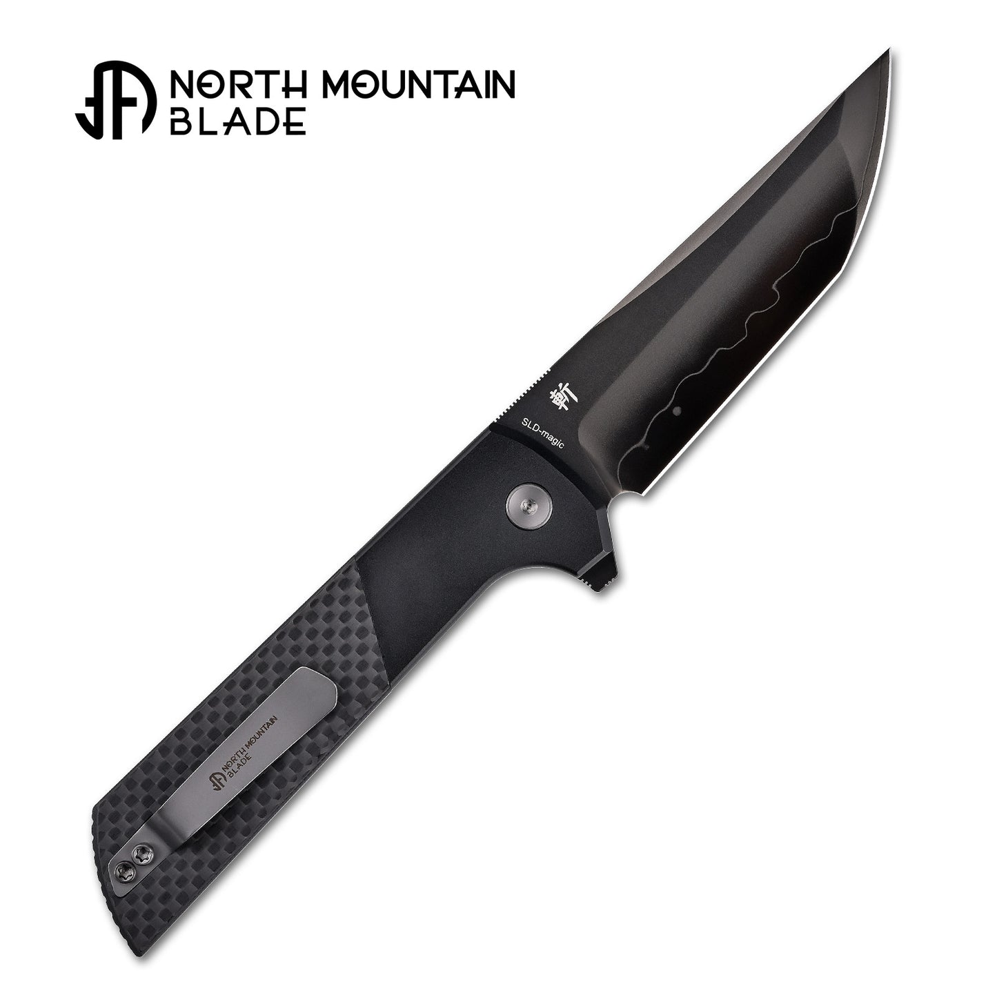 2407-CF-DLC Black anodized aluminum handle  Carbon Fiber
