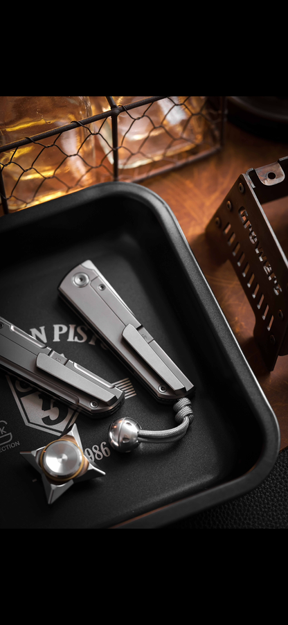 Chop Classic 2505-D-Ti Edge Cut SLD Steel Front Flipper Ti Clip