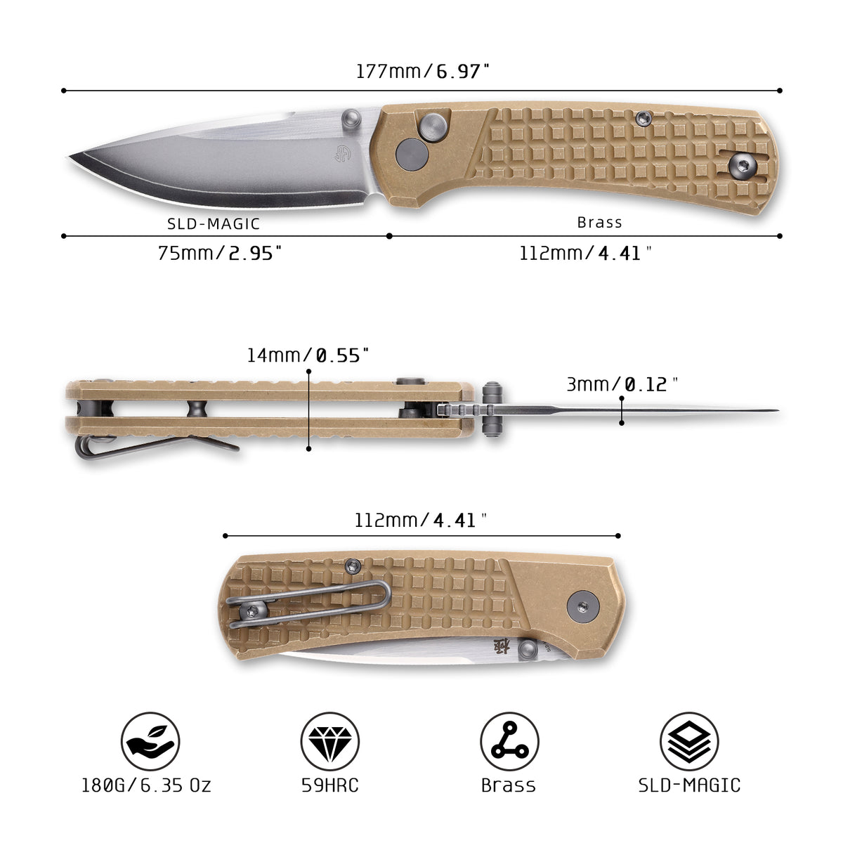 2628-BR-G 2.95" ULTRA MINI