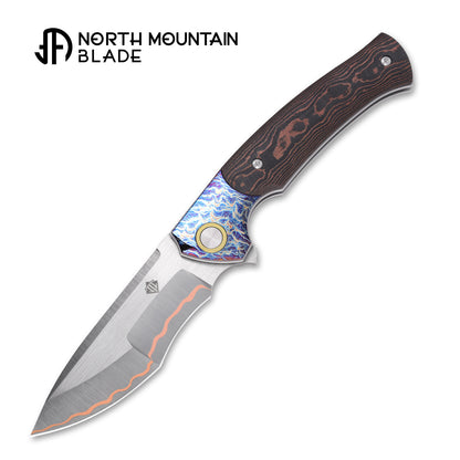 2608-ORRD-5 North Mountain Blade × T.C. Blades Limited Collaboration — "COUYON" Folding Knife