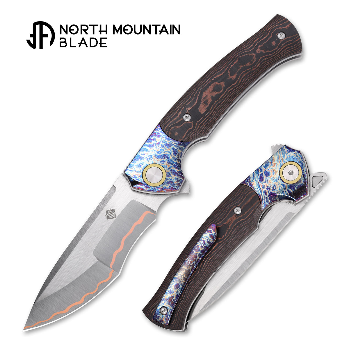 2608-ORRD-5 North Mountain Blade × T.C. Blades Limited Collaboration — "COUYON" Folding Knife