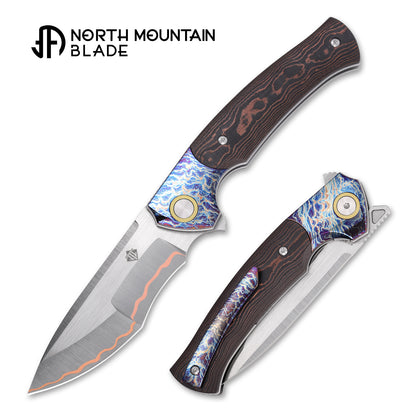 2608-ORRD-5 North Mountain Blade × T.C. Blades Limited Collaboration — "COUYON" Folding Knife