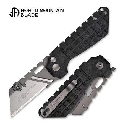 North Mountain Blade The Gripper 2537-BK – Button Lock Utility Knife Black