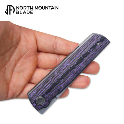 2412-PRCF CHOP 4 Front Flipper Folding Knife, Ceramic Carbon Fiber Handle, SLD San Mai Steel, Japanese-Style