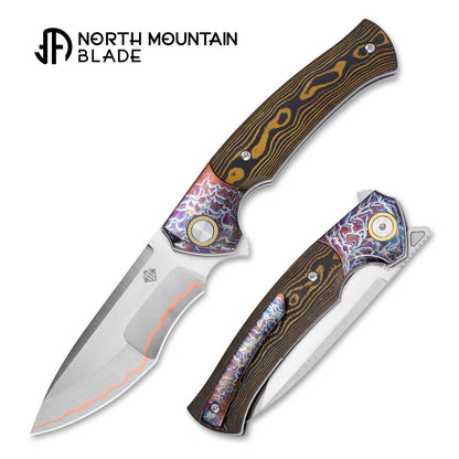 2608-GDCF-5 North Mountain Blade × T.C. Blades Limited Collaboration — "COUYON" Folding Knife
