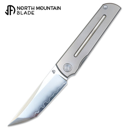 Chop Classic 2505-C-Ti Relief Groove SLD Steel Front Flipper Ti Clip