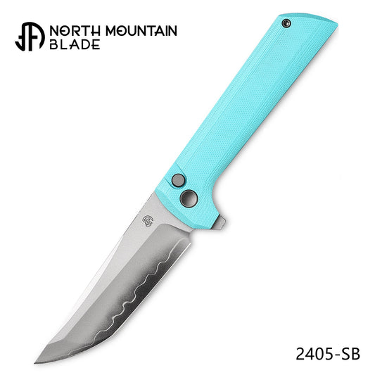 Chop2 2405-SB Sky Blue G10 Real SAN MAI SLD-Magic Japanese TANTO style tactical folding knife