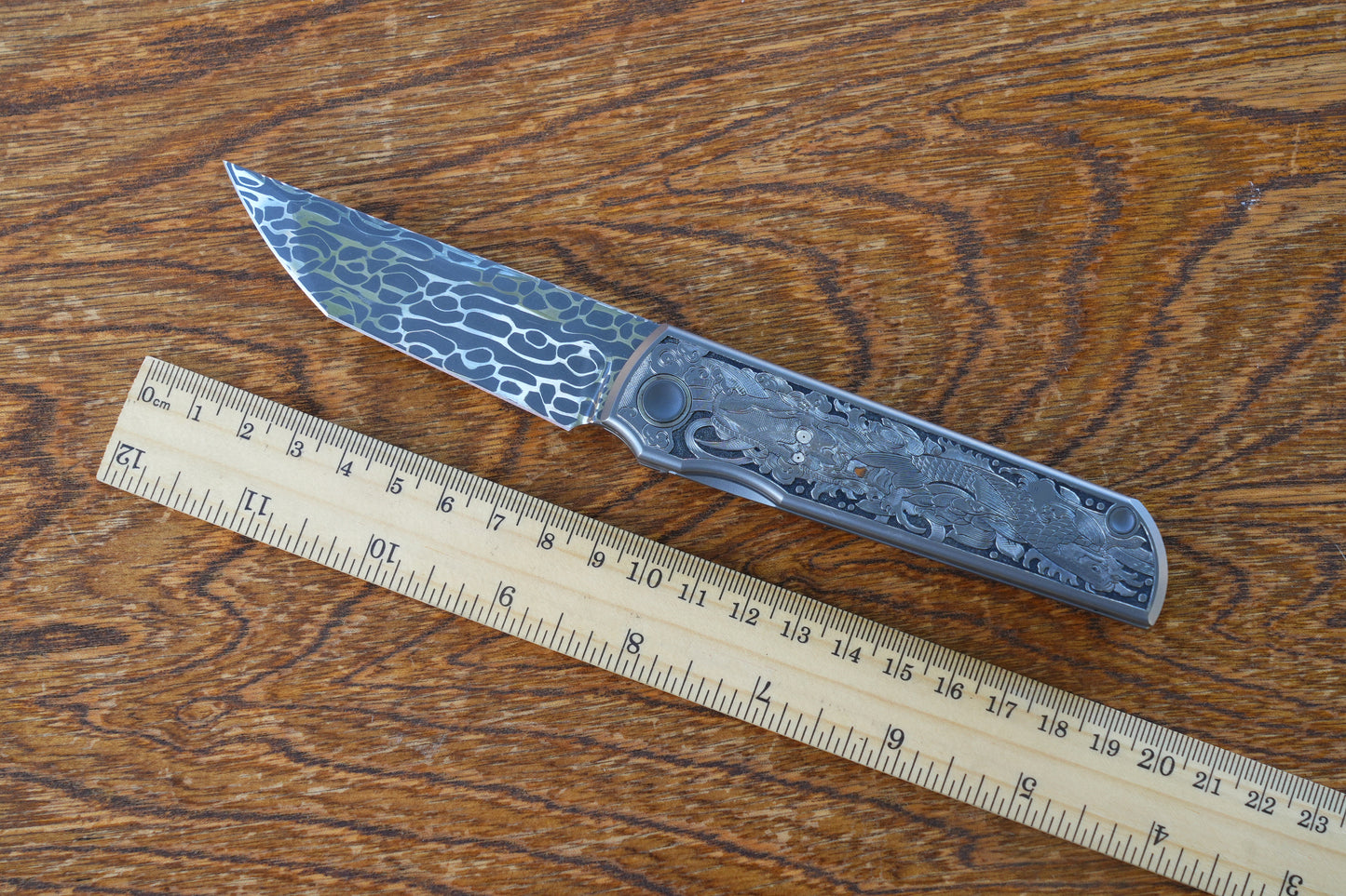 Chop Hand Carved Ti hand Vegas Forg Damascus