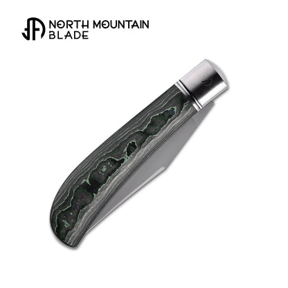2531-GRCF Thin Classic Lanny Gentleman Pocket Knife Green Ceramic Carbon Fiber