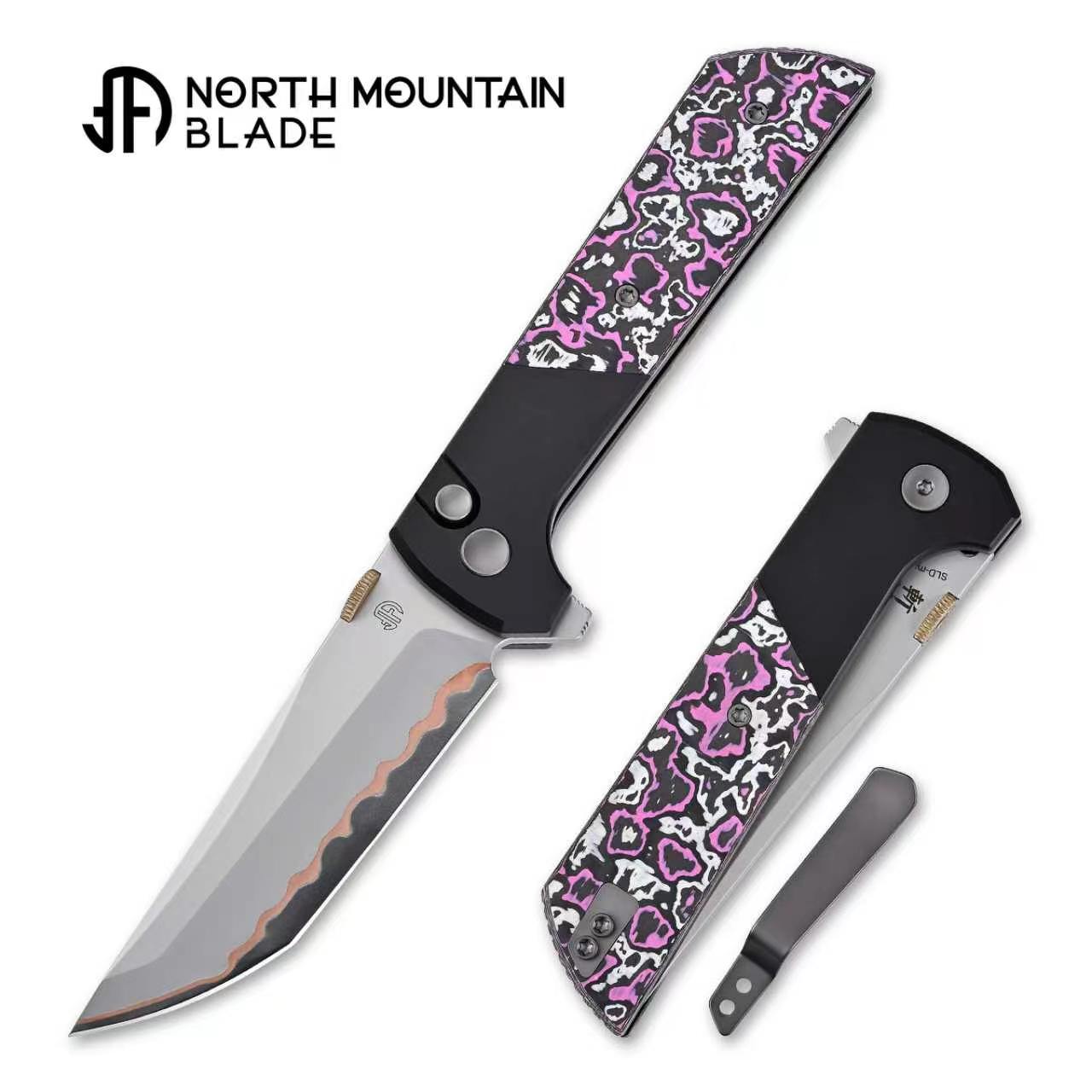 2407-GlowCF-PK-5 Custom Ceramic CF Five-layer forged blade