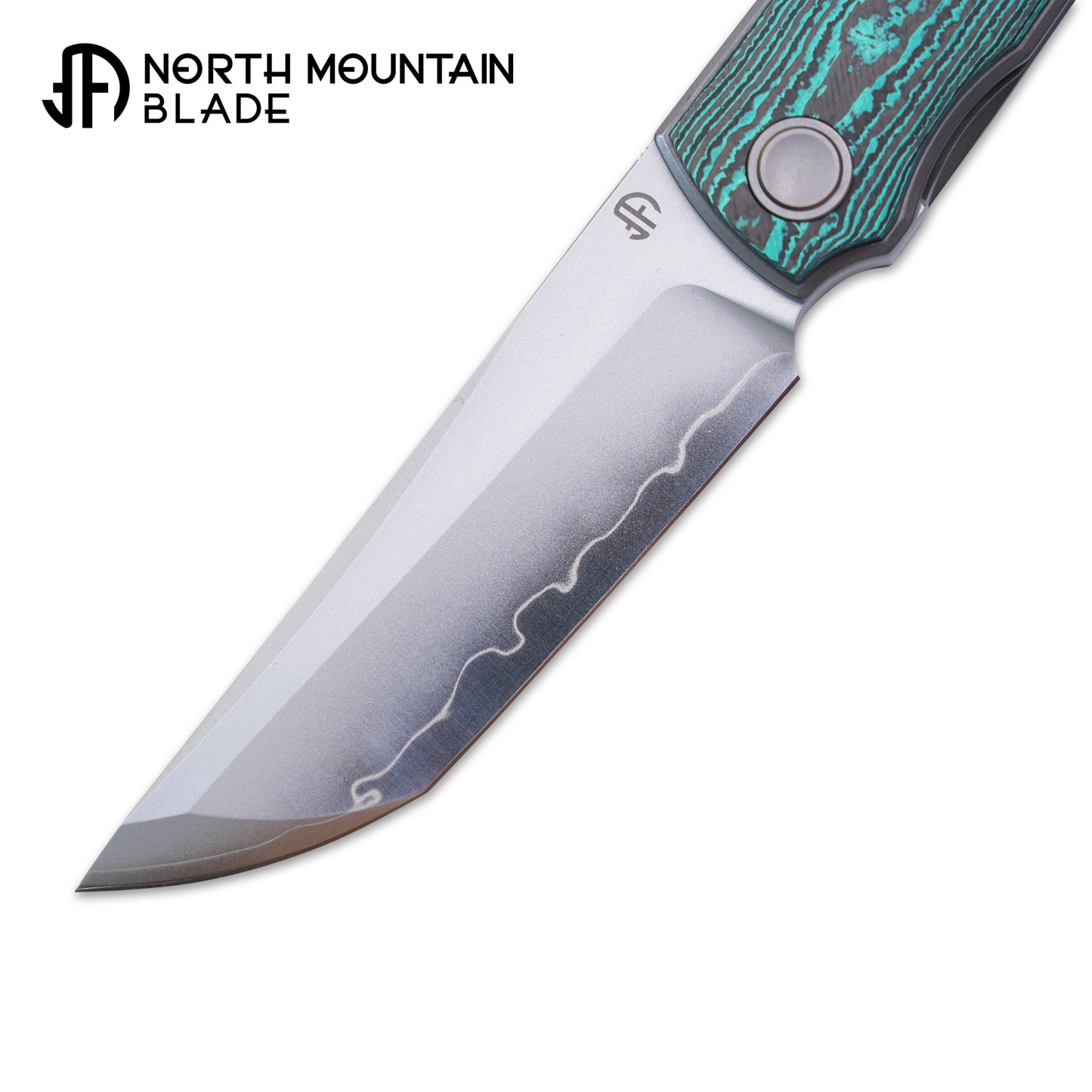 2412-GRCF CHOP 4 Front Flipper Folding Knife, Ceramic Carbon Fiber Handle, SLD San Mai Steel, Japanese-Style Tanto