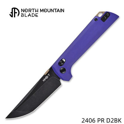 2406-PR-D2BK Crossbar Lock Knife D2 Steel Japanese-style tactical folding knife