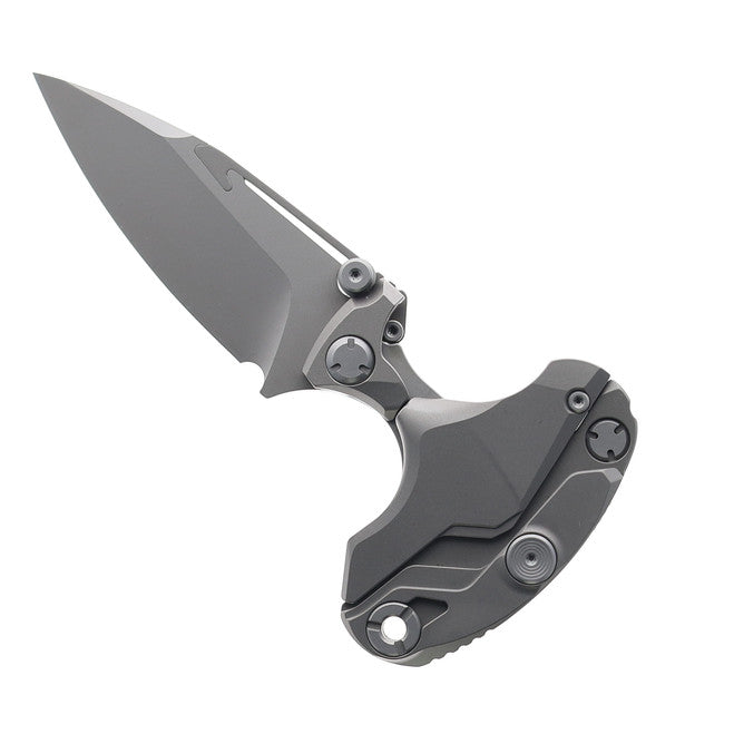 Multifunctional transforming folding knife, titanium , M390 steel.