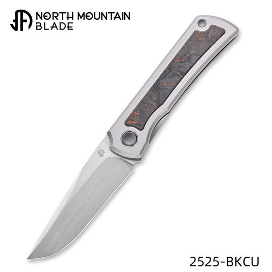 Sun 2525-BKCU MINI Folding Knife Ti Handle M390 Blade hand-brushed finish