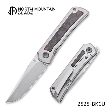 Sun 2525-BKCU MINI Folding Knife Ti Handle M390 Blade hand-brushed finish