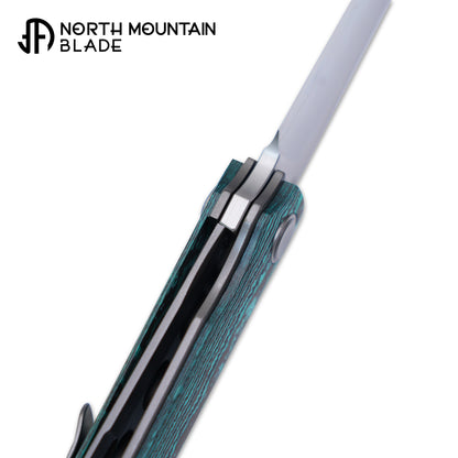 2412-GRCF CHOP 4 Front Flipper Folding Knife, Ceramic Carbon Fiber Handle, SLD San Mai Steel, Japanese-Style Tanto