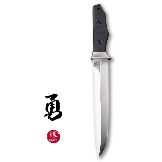 Nemoto Design FB02, SLD-MAGIC Steel short sword, Kydex Sheath, Sakura Blade