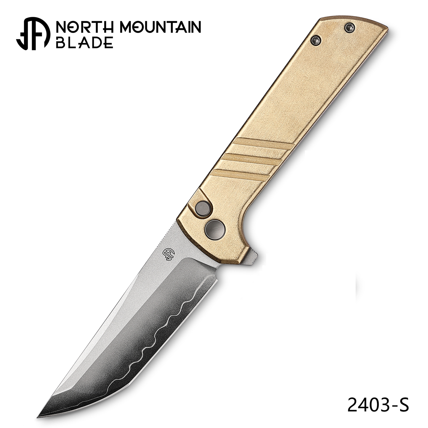 Chop 2 2403-S Aluminum Bronze handle chop2 Stripe SLD-Magic Traditional Japanese tactical folding knife