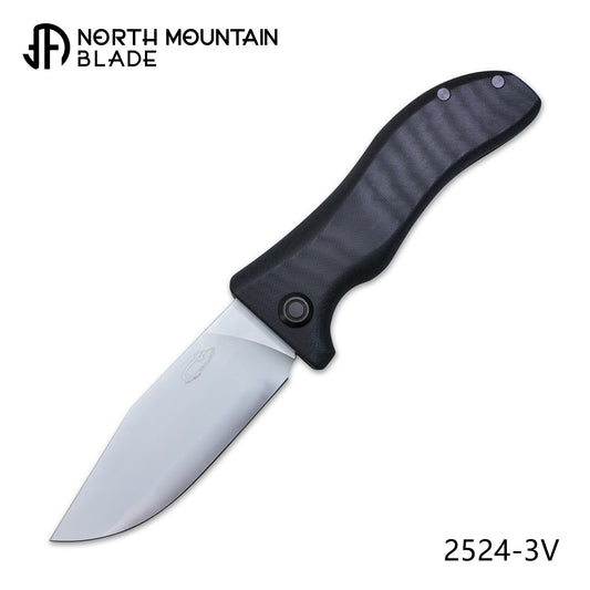 Lucky Dog 2524-3V steel Chrome coating Hand polished Titanium alloy frame G10 handle Tactical folding knife