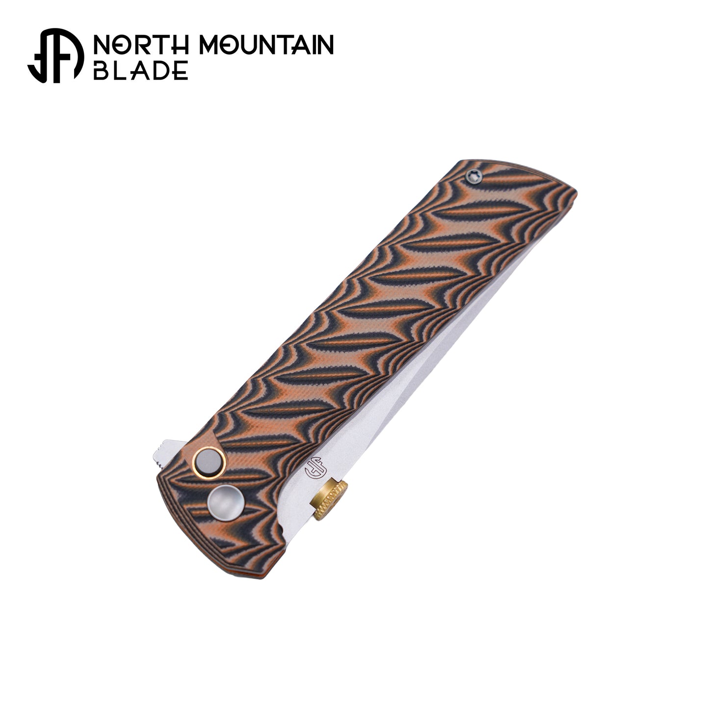 2406-BKSK New .45-style thumb disc Two-tone G10 handle with snakeskin pattern