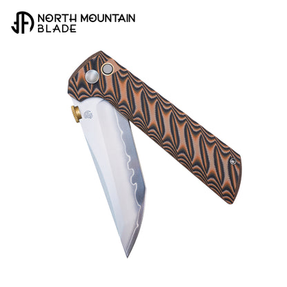 2406-BKSK New .45-style thumb disc Two-tone G10 handle with snakeskin pattern