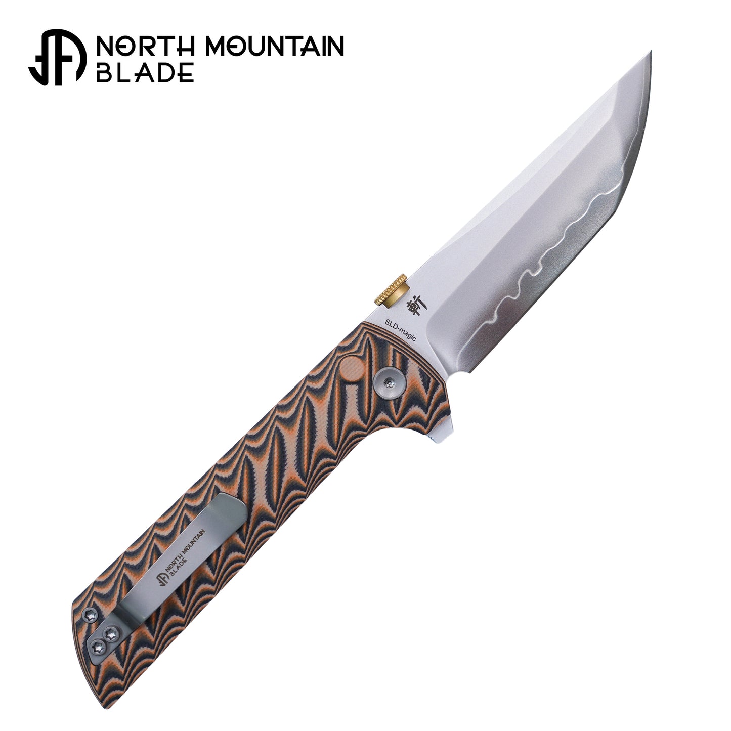 2406-BKSK New .45-style thumb disc Two-tone G10 handle with snakeskin pattern