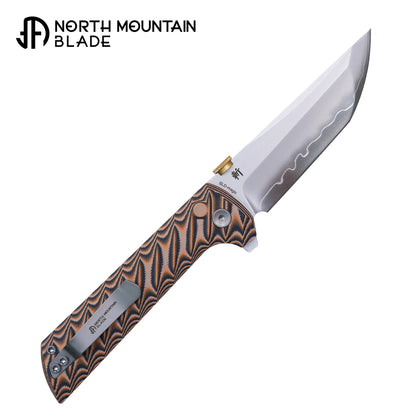 2406-BKSK New .45-style thumb disc Two-tone G10 handle with snakeskin pattern