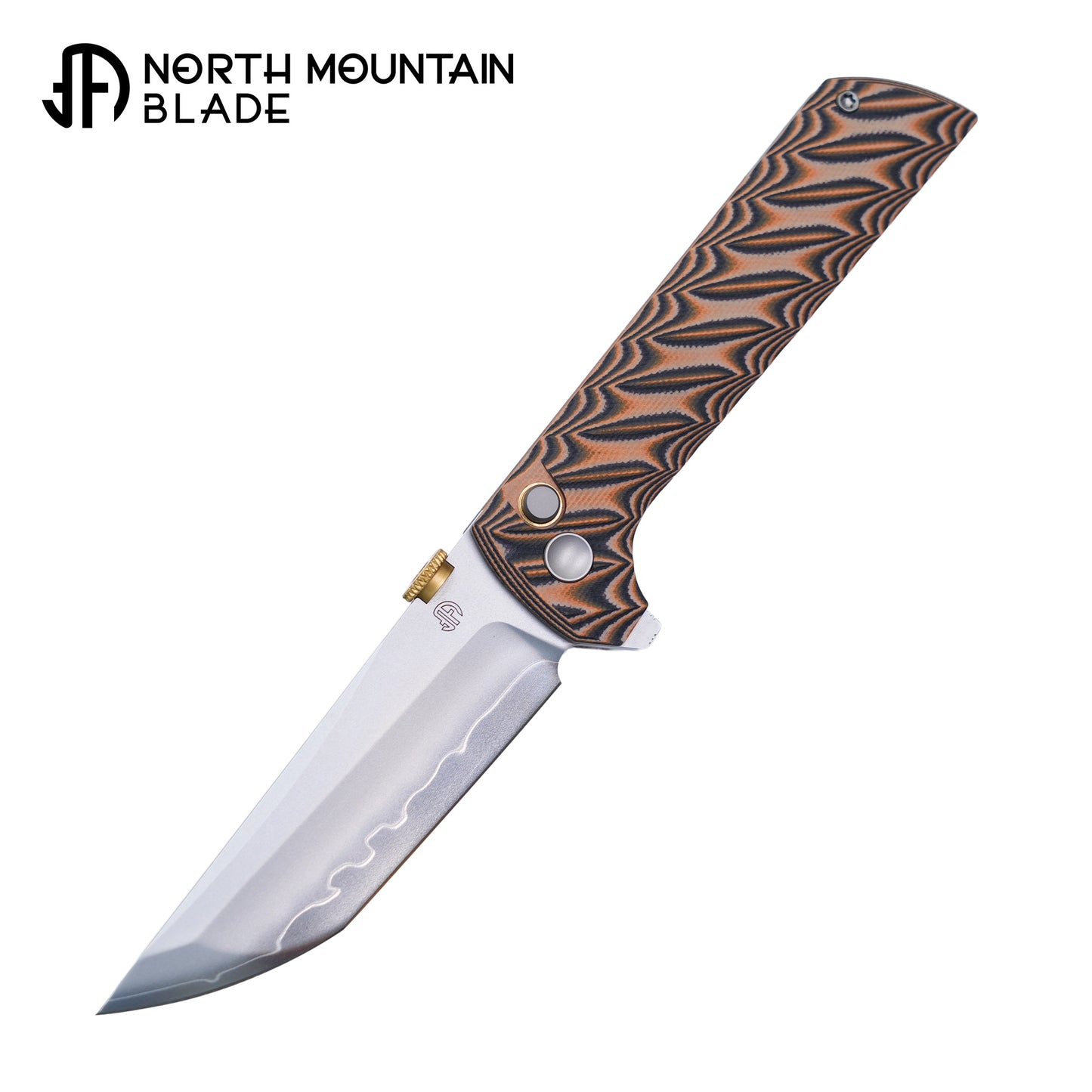 2406-BKSK New .45-style thumb disc Two-tone G10 handle with snakeskin pattern