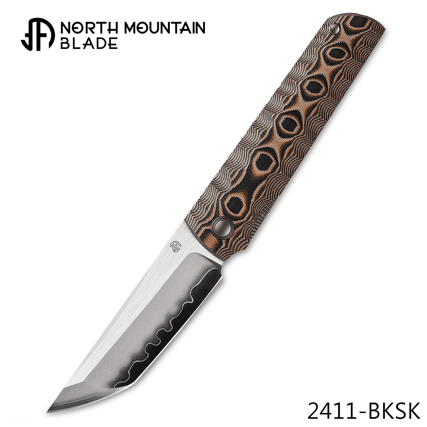 2411-BKSK Kick Stop Chop Plus Hidden flipper Japanese style tactical tanto folding knife