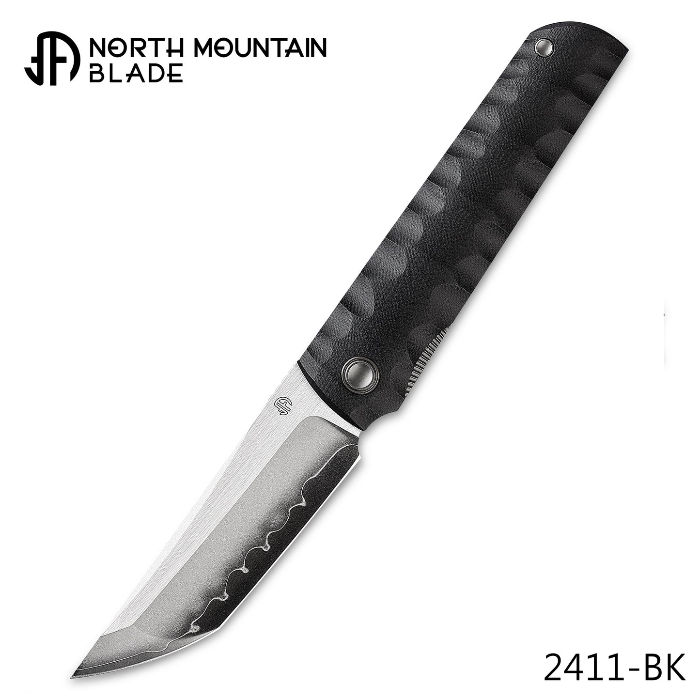 2411-BLK Kick Stop Chop Plus Hidden flipper Japanese style tactical tanto folding knife