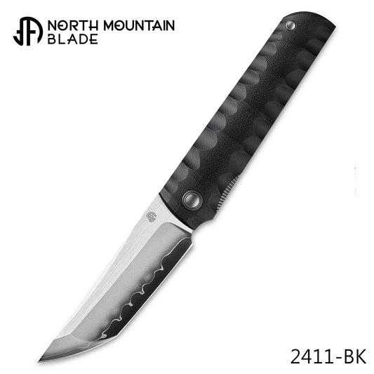 2411-BK Kick Stop Chop Plus Hidden flipper Japanese style tactical tanto folding knife