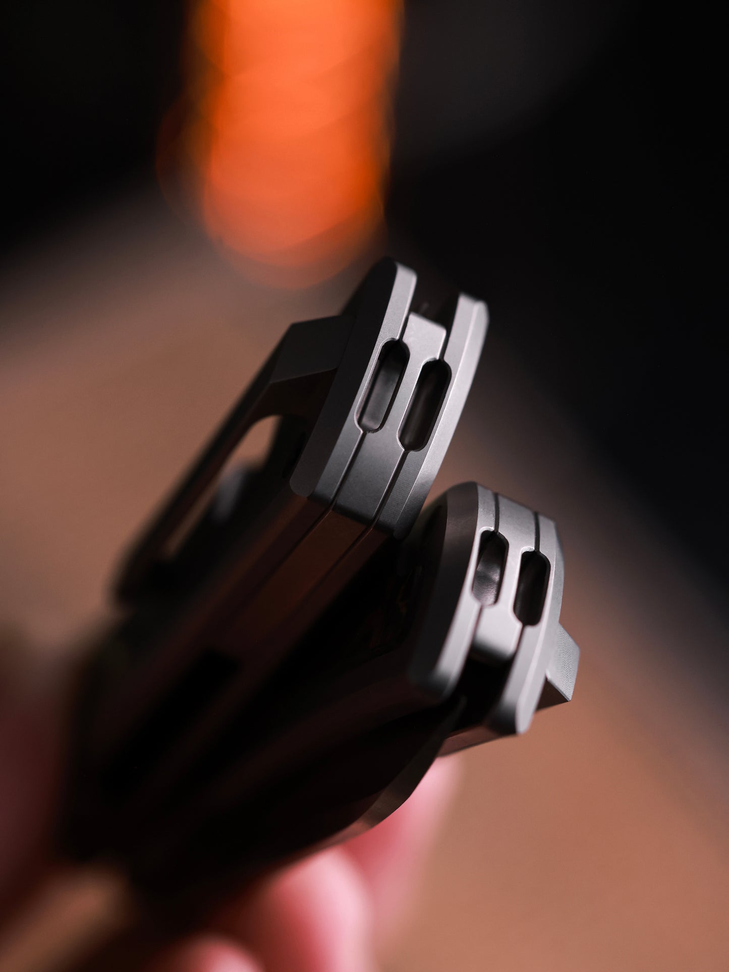 Sun 2525-Flat MINI Folding Knife Ti Handle M390 Blade hand-brushed finish