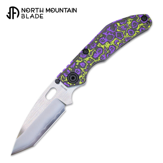BBNM 2522-PRGR Tanto Joker Purple & Yellow Ceramic Carbon Fiber