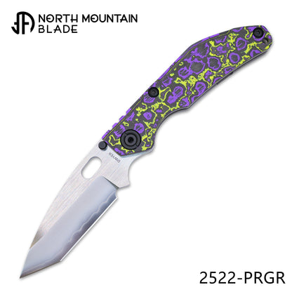 BBNM 2522-PRGR Tanto Joker Purple & Yellow Ceramic Carbon Fiber