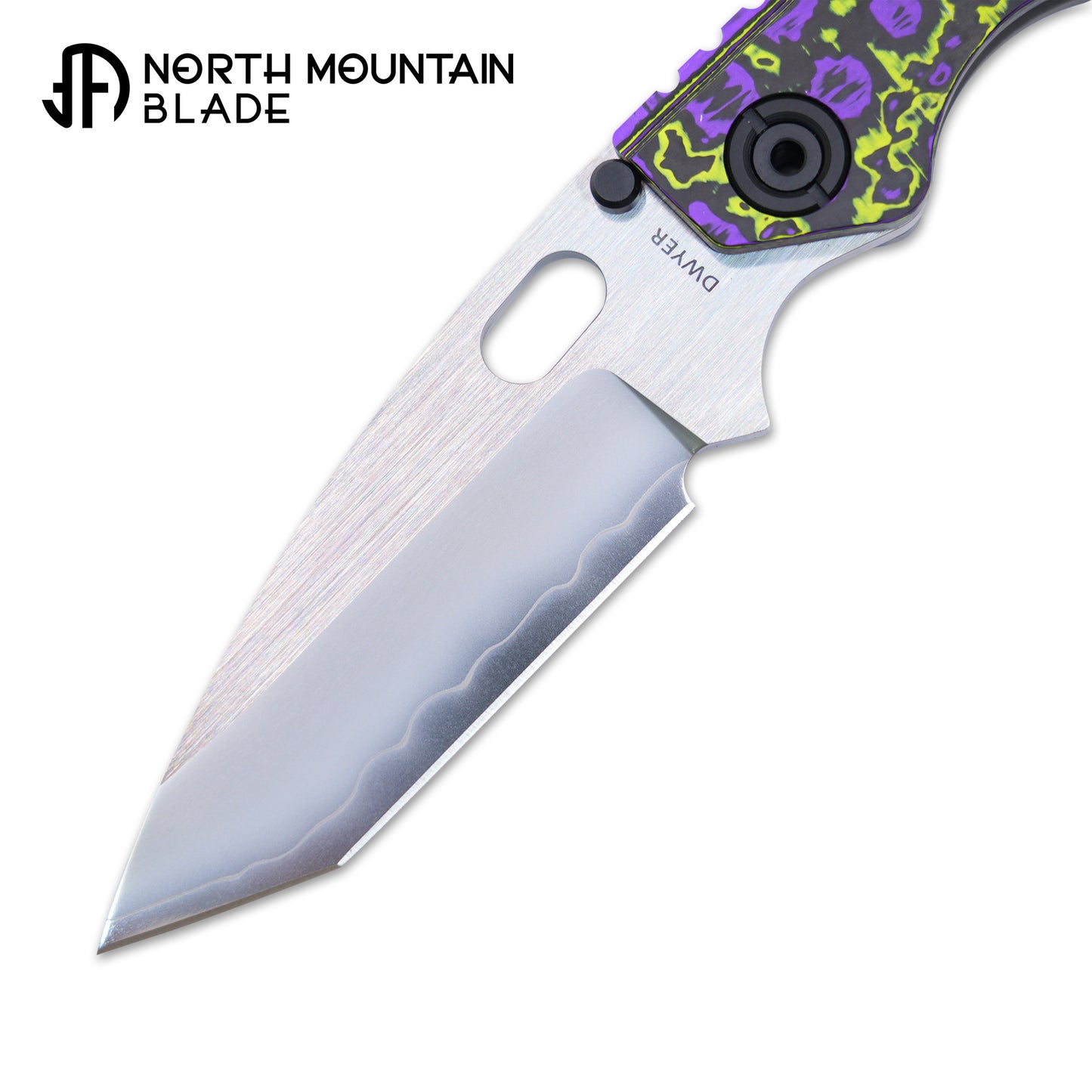 BBNM 2522-PRGR Tanto Joker Purple & Yellow Ceramic Carbon Fiber