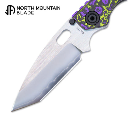 BBNM 2522-PRGR Tanto Joker Purple & Yellow Ceramic Carbon Fiber