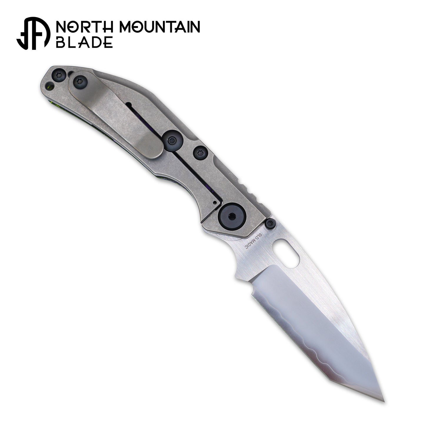 BBNM 2522-PRGR Tanto Joker Purple & Yellow Ceramic Carbon Fiber