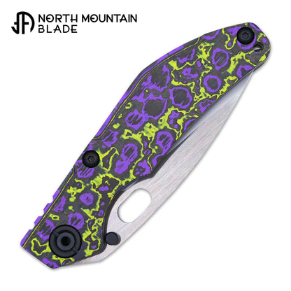 BBNM 2522-PRGR Tanto Joker Purple & Yellow Ceramic Carbon Fiber