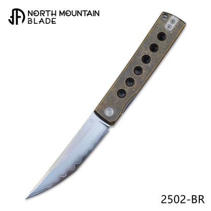KAIKEN 2502-BR Aluminum Bronze Classic Japanese style tactical folding knife