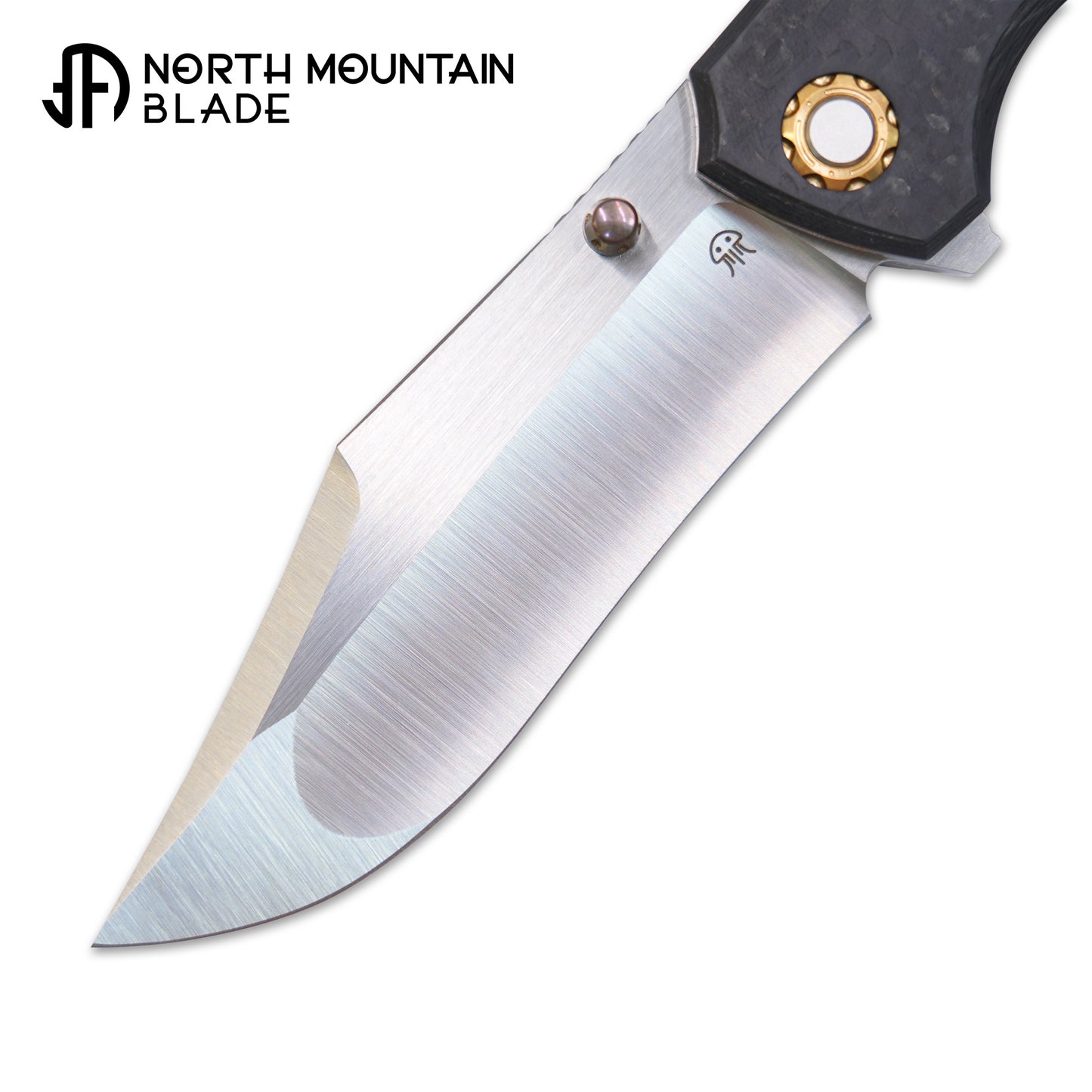 North Mountain  北山  Jellyfish 4th Generation Super Smooth M390 Blade Hand Polished Titanium Frame Carbon Fiber Handle