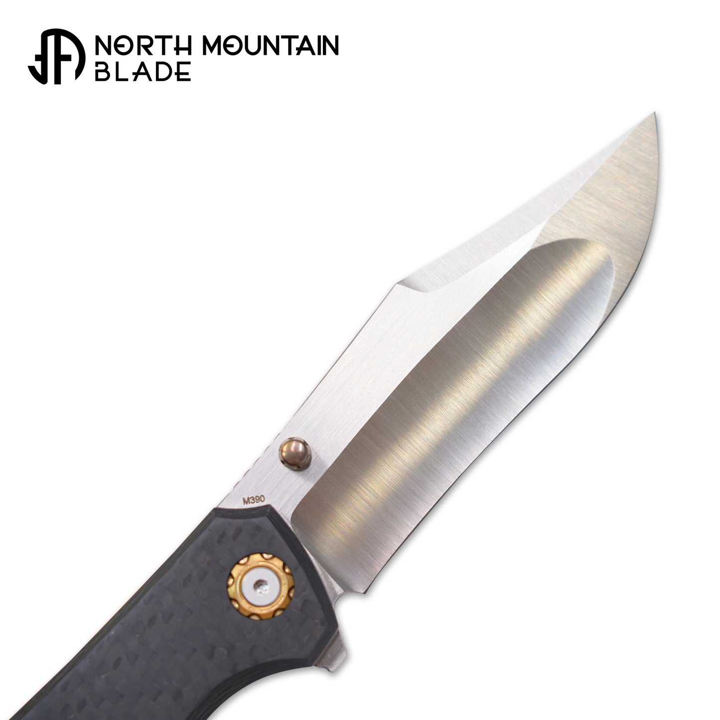 North Mountain  北山  Jellyfish 4th Generation Super Smooth M390 Blade Hand Polished Titanium Frame Carbon Fiber Handle